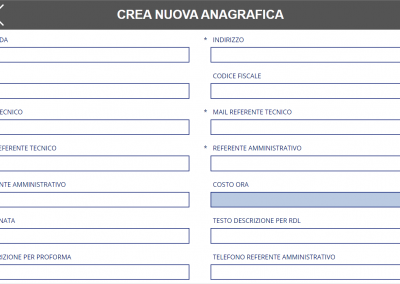 Gestione Interventi Nuova Anagrafica